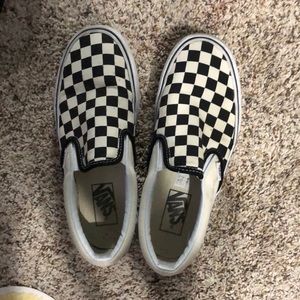 black and white checkered vans